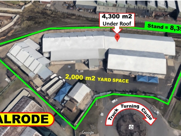 4,300 sqm under roof factory (@r3,000/sqm)